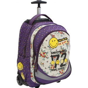 Ranac sa točkićima za školu Smiley Trolley Girl 52541