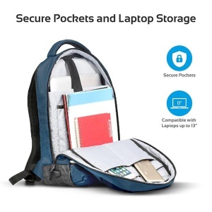 Ranac za notebook sa USB priključkom 13” plavi PROMATE NOT16782 - Img 3
