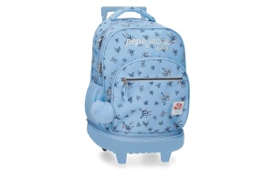 Ranac za školu sa točkićima Olivia sky blue Pepe Jeans 60.829.42
