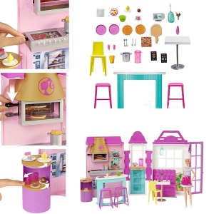 Set Barbie restoran sa dodacima Cook n Grill Mattel 055333 - Img 3