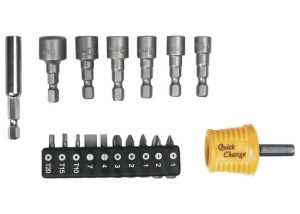 Set bitova i kapastih nastavaka za odvijač Topex 39D361