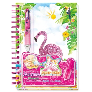 Set dnevnik sa spiralom Flamingo sa dodacima 1039789