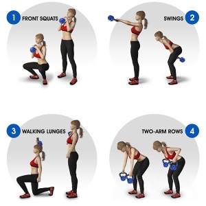 Set ruska zvona Kettlebell plastično (2-16kg) Ring RX DB2819 SET - Img 2