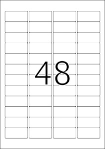Sigurnosne etikete 45,7x21,2 A4/48 1/25 bela - Img 3