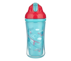 Šolja sa Slamčicom 260ml 12m+ Canpol Babies Avioni 74/052 - Img 2