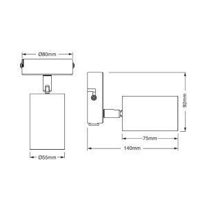 Spot lampa 1xGU10 crna Elemental Osram 4099854587528E - Img 3