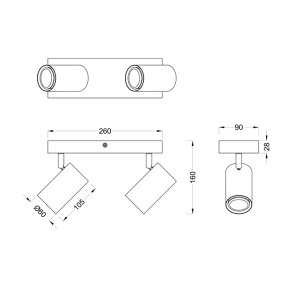 Spot lampa Marley Wood 2xGU10 Trio Lighting 812400231 - Img 2