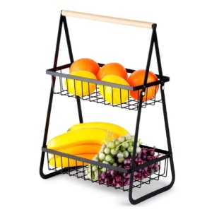 Stalak za voće i povrće: 29 x 18 x 42,5 cm crni Vilde 229155