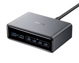 Stoni punjač Anker Prime 200W GaN 6 portova srebrni