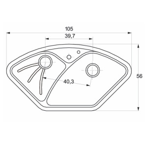 Sudopera usadna granitna siva Siligor KVEE701 Gorenje 64744907 - Img 2