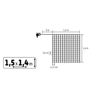 Svetleći niz sa 210 toplo belih LED dioda Home KIN210DWW - Img 2
