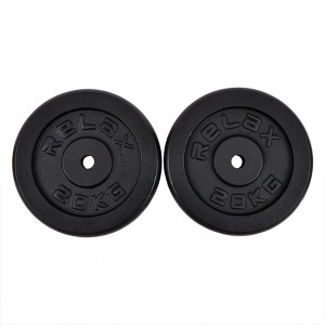 Tegovi set 2x20kg liveni crni RING RX PLO1-20