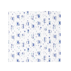 Tetra pelena od muslina 78x78cm Bager bela plava