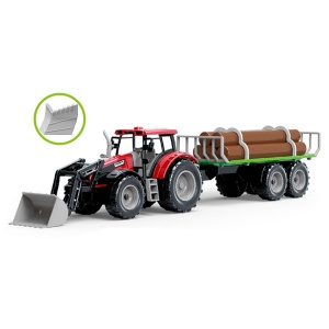 Traktor sa namenskom kašikom i prikolicom za drva 1041143 - Img 2