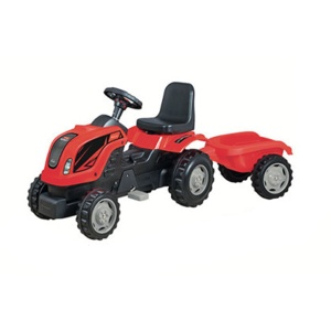 Traktor sa pedalama sa prikolicom crveni Micromax 010107
