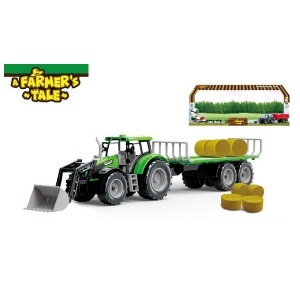 Traktor sa prikolicom i balama 858000