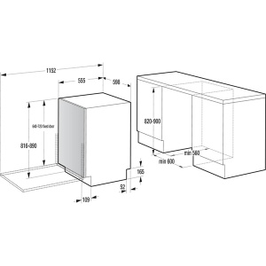 Ugradna mašina za sudove G400 60cm Gorenje GV642D65 - Img 4