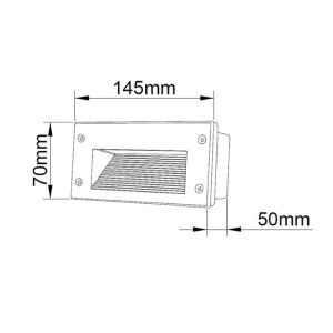 Ugradna zidna LED lampa 3W JM-041/A - Img 2