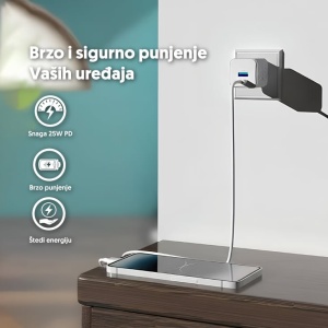 Univerzalni brzi Pd punjač 1xUSB-C/PD + 1xUSBA/QC3 USBP370 - Img 4