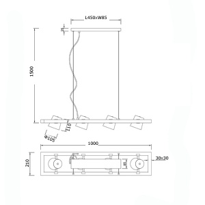 Visilica Bell 4xE14 Trio Lighting 301900467 - Img 4