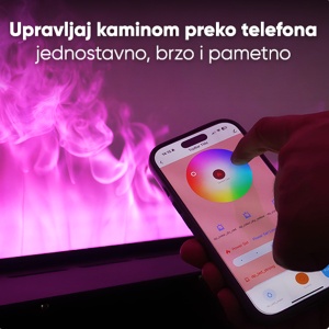 Wi-fi dekorativni električni kamin 1000mm sa vodenom parom DK-10MC/T - Img 3