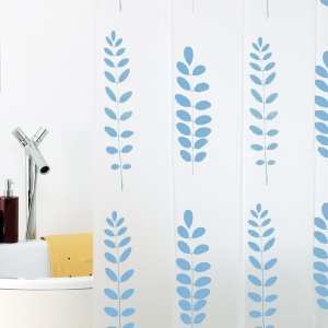 Zavese za kadu vinil Leave verde aqua, METALTEX 1275