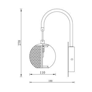 Zidna lampa 1xG9 Braytron BV01-00014 - Img 4