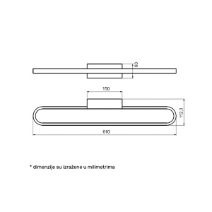 Zidna LED lampa 10W 3000K LUNA322 - Img 2