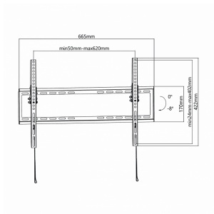 Zidni nosač za TV sa nagibom VESA 75x75 do 200x200 PLB-3446 T SBox 495 - Img 3