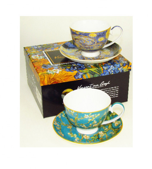 Set cadou 2 cani Van Gogh - Migdal si Noapte - 250 ml