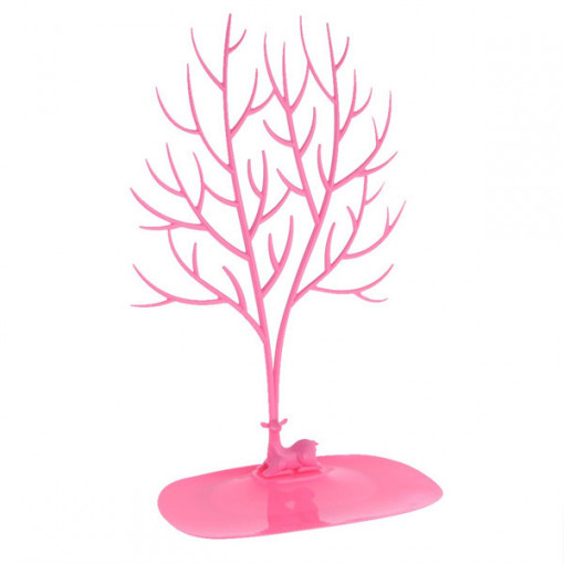 Cutie de bijuterii tip stand decorativ cerb mare Fuchsia