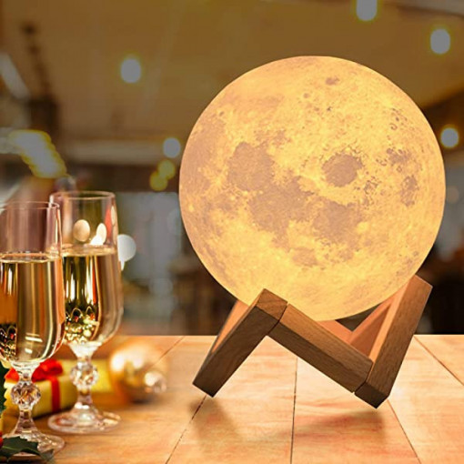 Lampa 3D Luna Multicolora