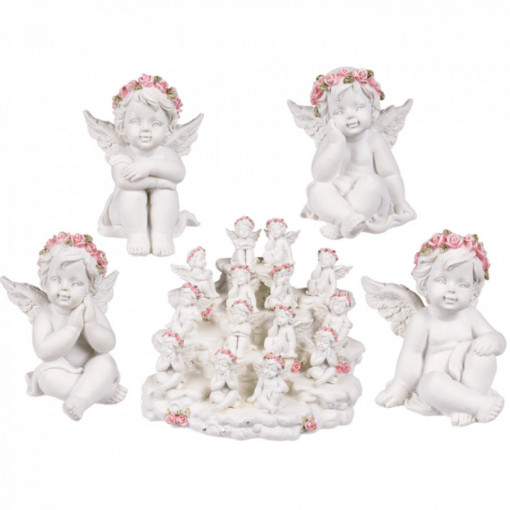 Ingeras cu coronita de flori 6 cm