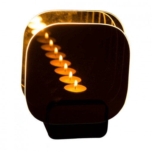 Suport de lumanare cu iluzie infinita Infinity Candle
