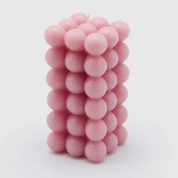 Lumanare Decor Bubble Roz 12 cm
