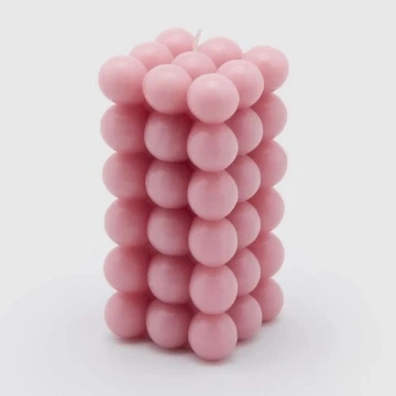 Lumanare Decor Bubble Roz 12 cm