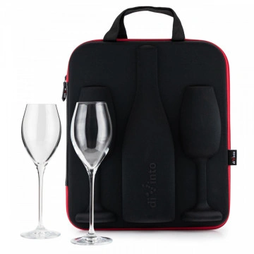Set de 2 pahare de prosecco sau sampanie cu loc pentru sticla de sampanie in carcasa Elegance - Img 2