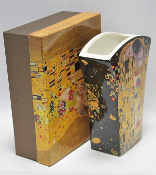 Vaza Klimt - The Kiss - Negru 20 cm