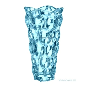 Cristal Bohemia - Vaza Zefir Albastru Aqua - Img 2