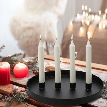 Decor Festiv - Tava metal si 4 Suporturi Magnetice Detasabile pentru Lumanari - Img 4