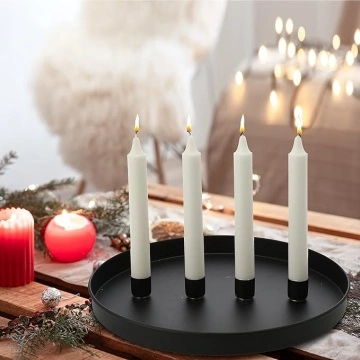 Decor Festiv - Tava metal si 4 Suporturi Magnetice Detasabile pentru Lumanari - Img 4