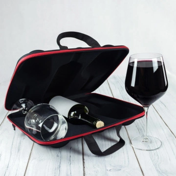 Set de 2 pahare uriase de vin cu loc pentru sticla de vin in carcasa Elegance - Img 2