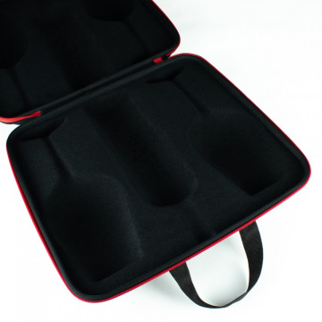 Set de 2 pahare uriase negre Moods de vin cu loc pentru sticla de vin in carcasa Elegance