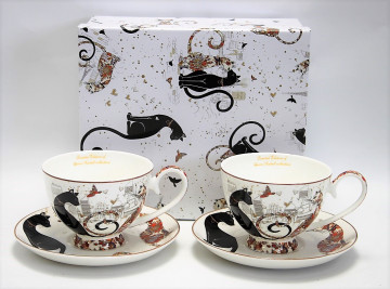 Set de cafea 2 pers City Cats pisica 250 ml
