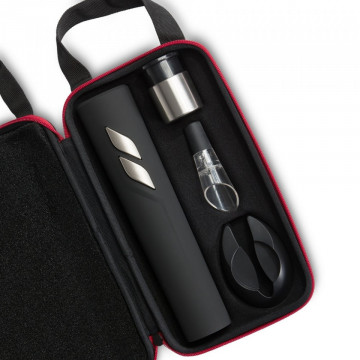 Setul iubitorului de vin - in carcasa Elegance - tirbuson electric, palnie cu aerator de vin, dop de vid
