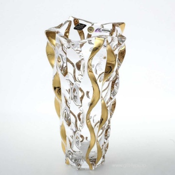 Cristal Bohemia - Vaza de Lux Zefir auriu - Img 2
