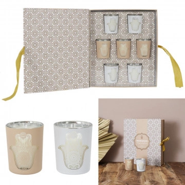 Set 7 Lumanari Parfumate Parfum oriental in cutie tip carte 28x25 cm