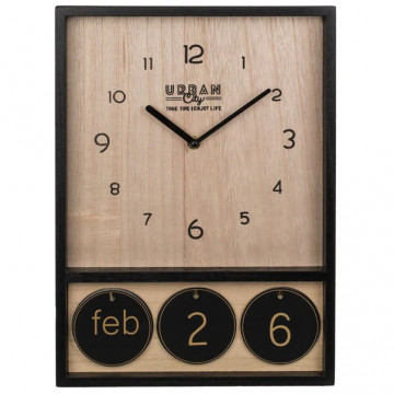 Ceas din lemn cu Calendar perpetuu