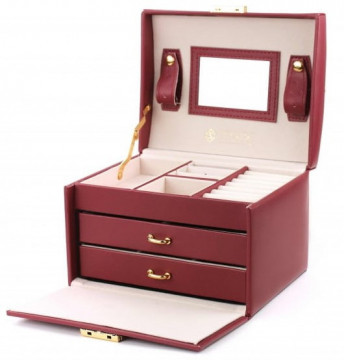 Cutie de bijuterii Organizator MyBeautyCollection Visiniu