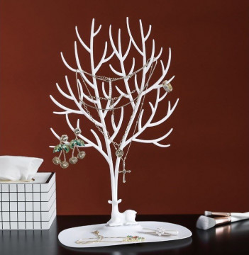 Cutie de bijuterii tip stand decorativ cerb mare Negru